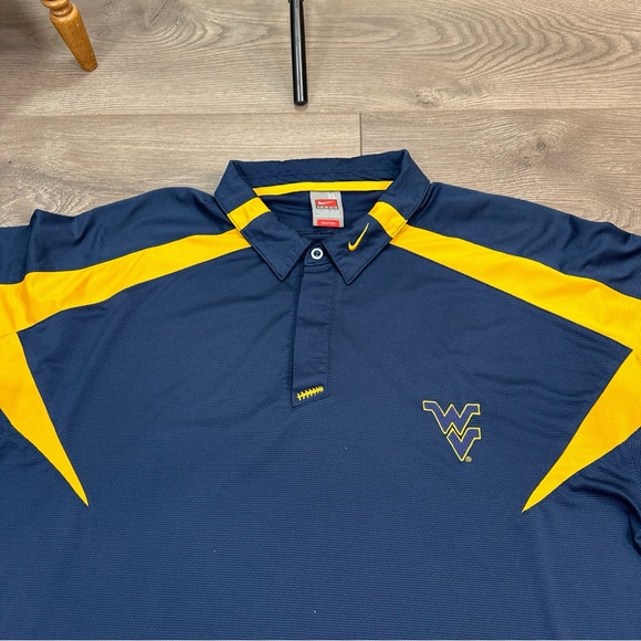 Team Nike West Virginia WVU Mountaineers Polo Shirt Dri-FIT Team Issued Size XL - Picture 5 of 9